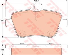 FREN BALATASI ARKA MERCEDES W176 W246 C117 X156 R172-TRW-A0074209520