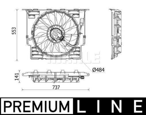 FAN MOTORU PREMIUM LINE BMW G30 F90 G31 B47 D20-MAHLE CFF543000P-17428472266