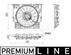 FAN MOTORU PREMIUM LINE BMW G30 F90 G31 B47 D20-MAHLE CFF543000P-17428472266