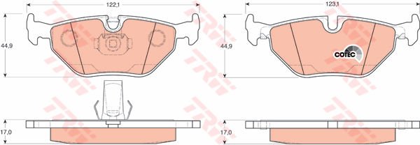 FREN BALATASI ARKA BMW E39-TRW GDB1265-34216761281