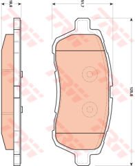ÖN BALATA FIESTA VI 1.4-1.4TDCİ 1.6 TDCI 08 SWIFT 10 JUSTY 07 MAZDA II 07 SIRION 08-TRW-1550219-8V512K021AA-04465B1120