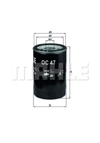 YAĞ FİLTRESİ CADDY-GOLF-JETTA-PASSAT-POLO-BORA-T5-LT28-35-LT40-55-IBIZA-LEON-TOLEDO-OCTAVIA SİBOPLU-MAHLE OC47OF-06A115561B-035115561A-035115561G