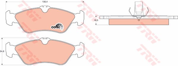 FREN BALATASI ARKA MERCEDES SPRINTER B901 B904 . VW LT 28-35-46-TRW GDB1263-A0024204020-2D0698451