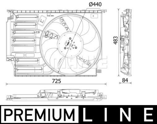 RADYATOR FANI PREMIUM LINE BMW F45 F48 MINI F56-MAHLE CFF547000P-17428645860