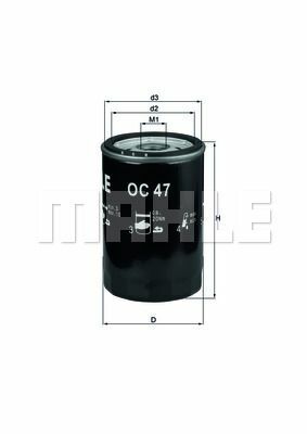 YAĞ FİLTRESİ CADDY-GOLF-JETTA-PASSAT-POLO-BORA-T5-LT28-35-LT40-55-IBIZA-LEON-TOLEDO-OCTAVIA SİBOPLU-MAHLE OC47-06A115561B-035115561A-035115561G