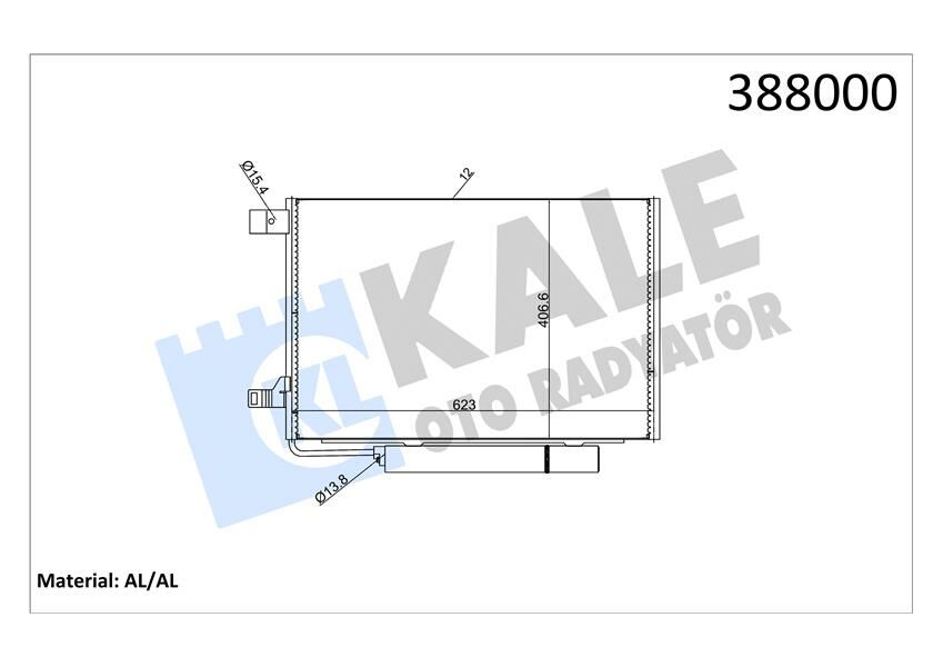 KLIMA RADYATORU MERCEDES W169 W245-KALE 388000-A1695001154