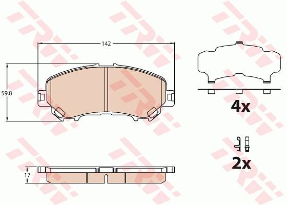 ÖN BALATA RENAULT KADJAR 15 NISSAN XTRAIL14 NISSAN QASHQAI 1.2 DIG-T NISSAN QASHQAI II SUV J11. J11 1.2 DIG-T-TRW GDB3631-D10604CA0A