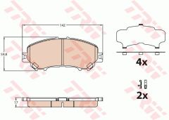 ÖN BALATA RENAULT KADJAR 15 NISSAN XTRAIL14 NISSAN QASHQAI 1.2 DIG-T NISSAN QASHQAI II SUV J11. J11 1.2 DIG-T-TRW GDB3631-D10604CA0A