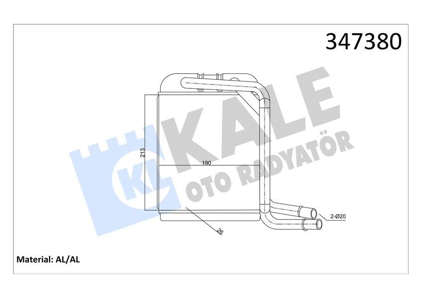 KALORİFER RADYATÖRÜ TRANPORTER T5-T6 03-KALE 347380-7H1819031-7H0819031