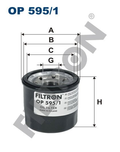 YAĞ FİLTRESİ MAZDA 6 GJ 2.0 SKYACTİV-G 165HP 02/13--FILTRON OP595.1-PE0114302