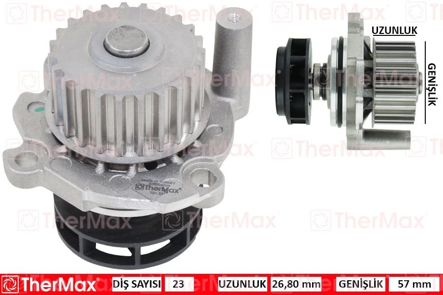 DEVİRDAİM GOLF IV-BORA-OCTAVIA-TOLEDO II-LEON-A3 1.8-20V AGN-AJQ-BFN-THERMAX T01.227-06A121011H-06A121012G-06A121012