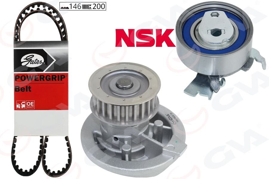 DEVİRDAİMLİ EKSANTRİK GERGİ KİTİ VECTRA A-OMEGA A-ASTRA F-CALIBRA-KADETT E 1.8i-2.0i 8V 18SV-C18NZ-GVA 59WPK9055-1606359-1606385-93188132-93188133