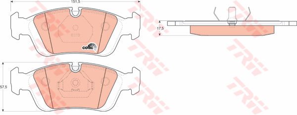 FREN BALATASI ON BMW E46 E36 91 05-TRW GDB1100-34111160532-34111161446