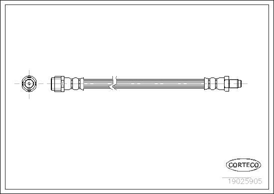 FREN HORTUMU ON MERCEDES W202 S202 W203 S203 CL203 C208 C209 W204 W210 S210 C207 R171 R172-CORTECO 19025905-A2044280435