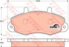 ÖN BALATA FORD TRANSİT T12 2.0 2.5 DI 2.5TD 2.5 TDİ 88-03.00 ÇAP 138.8- 64 -18.8-TRW GDB1084-92VB2K021AB-92VB2K021AC