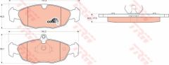 ÖN BALATA ASTRA F-CORSA A B -VECTRA A-TIGRA- 94-00 COMBO 1.4-1.6i-1.7 D 92-00 GDB1040-TRW GDB1040-1605907-1605881-1605087-WVA20547