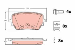 FREN BALATASI ARKA MERCEDES W177 V177 W247 C118 X118 H247 X247-TRW GDB2331-A0004201706-A0004205803