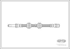 FREN HORTUMU ON MERCEDES VITO W638 96 03-CORTECO 19032848-A6384282235