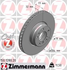 FREN DISKI ON BMW E38 94 01-ZIMMERMANN-34116757757-34116757756