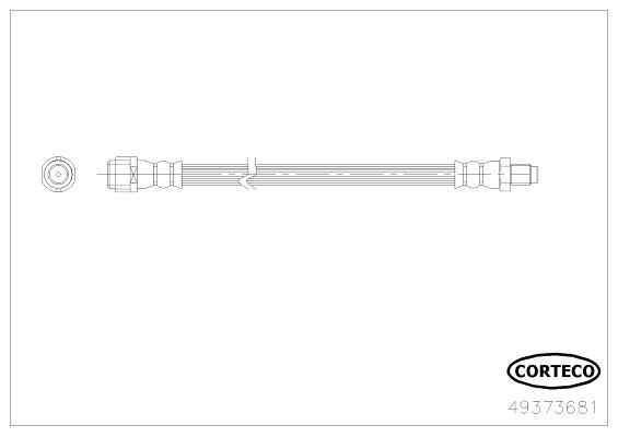 FREN HORTUMU ON MERCEDES W212 S212 X218 C218-CORTECO 49373681-A2124280035