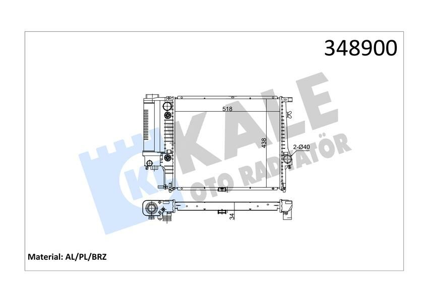MOTOR SU RADYATORU OTM/SANZ KLIMALI BMW M20 M50 E34-KALE 348900-17111723527