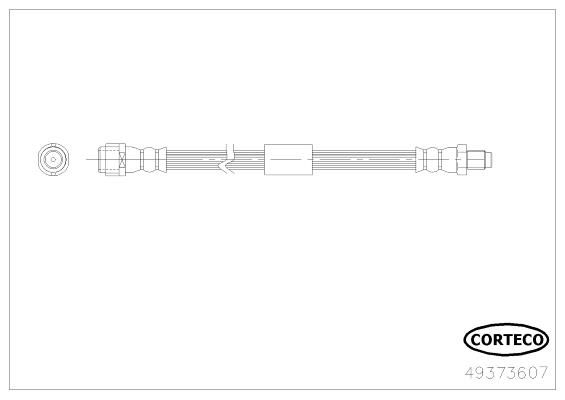 FREN HORTUMU ARKA MERCEDES W212 S212 C218 X218-CORTECO 49373607-A2124200448