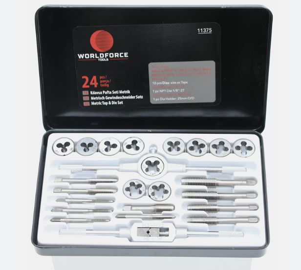 KILAVUZ PAFTA SETİ METRİK 24 PARÇA-WORLDFORCE 11375
