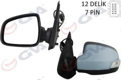 DIŞ DİKİZ AYNASI SOL SYMBOL-SANDERO 13 ELEKTRİKLİ ISITMALI SİNYALLİ ASTARLI KONVEKS 7 FİŞ VM-6129EHPL-GVA-963029097R