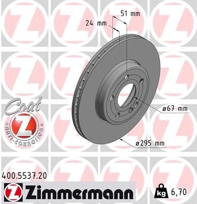FREN DISKI ON MERCEDES W177 W247 C118-ZIMMERMANN-A2474210312