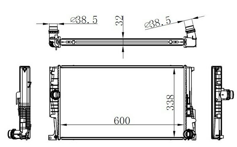 MOTOR SU RADYATORU N47 B47 B48 N13 N20 N55 BMW F30 F20 F32 F36 F22 F34 I3-ORIS-17118678027-17118672107
