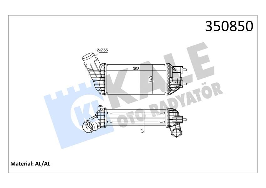 TURBO INTERCOOLER RADYATORU TRANSIT V347 2.2TDCI 2.4TDCI 06 14-KALE-6C119L440AC-6C119L440AB-1371241