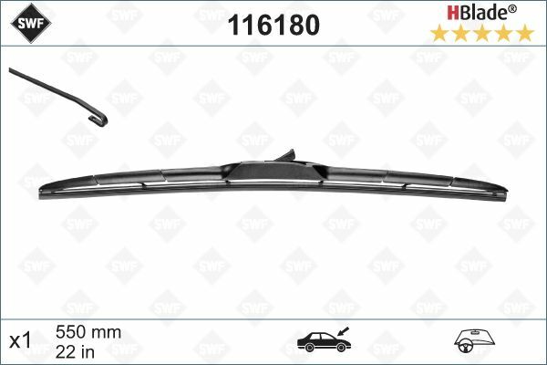 SILECEK SUPURGESI ON SOL 550mm MERCEDES X-CLASS 470 17 SWF-VALEO 116180-A4708240100