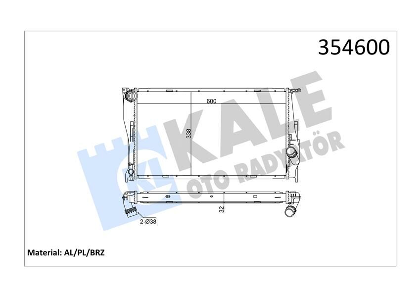 MOTOR SU RADYATORU BMW N47 N57 M57 E81 E82 E87 E88 E90 E92 E93 E84-KALE 354600-17117788903