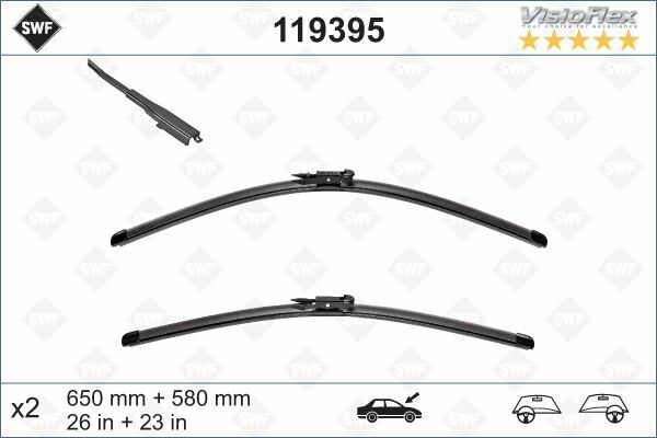 SILECEK SUPURGESI TAKIMI 650mm / 580mm MERCEDES W169 W414 SWF-VALEO 119395-A1698200145