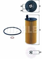 YAG FILTRESI BMW F10 F20 F30 F32 F34 F36 F01 F07 E90 F22 E84 F25 F15 F16 F26 MINI R55 R60 TOYOTA VERSO 13 18 AURIS 15 RAV4 15 AVENSIS 15-MAHLE-11428507683-0412WA010