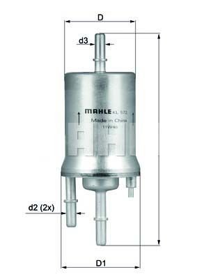YAKIT FİLTRESİ IBIZA V-LEON-TOLEDO III-OCTAVIA-EOS-GOLF V-JETTA III-PASSAT-POLO-SCIROCCO-TOURAN-MAHLE KL572-1K0201051B-1K0201051C-1K0201051K