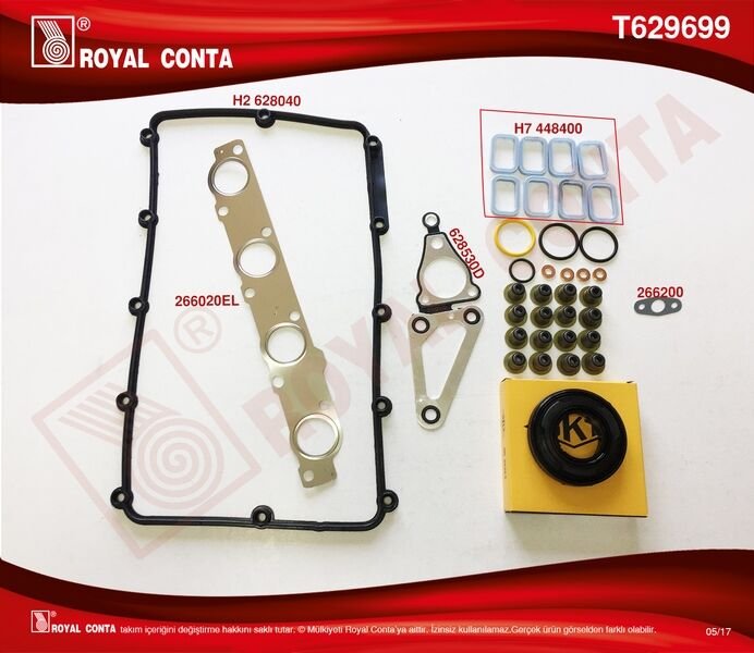 ÜST TAKIM CONTA SKT KEÇ. SUBP.LASTİK SKC SİZ TRANSIT V348 11 14 V363 14 RANGER 12 2.2TDCI 155PS EURO5 A.CEKER-ROYAL T629699-BK3Q6008AAT-T229389