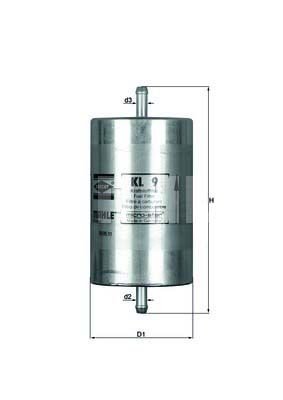 YAKIT FİLTRESİ CLIO-R9-R11-R19-R21-SAFRANE-P505-P806-TRAFIC-MASTER-IBIZA I -GOLF III-MALAGA-MAHLE KL2-7700680167-1H0201511A-1567.13
