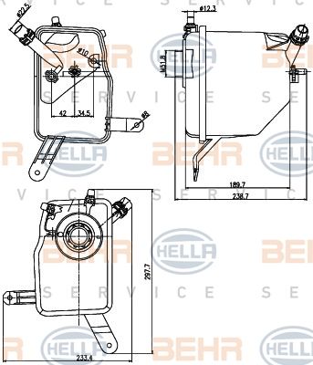 YEDEK SU DEPOSU BMW E60 E63 E64-MAHLE-17137542986