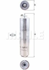 YAKIT FILTRESI BMW E81 E82 E87 E88 E90 E46 E60 F10 F06 F07 E65 F01 E83 E70 F15 F16 E70 E71 F15 F16 MINI R55 R56 R57 R59 R60 R61-MAHLE KL169.4D-13327811227