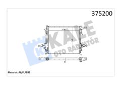 RADYATÖR VOLVO XC90 I D5 02-10 D3 D5 09-14 V8 05-10 AL-PL-BRZ 620X528X42-KALE 375200-30636579-31293550-8602866-8602867