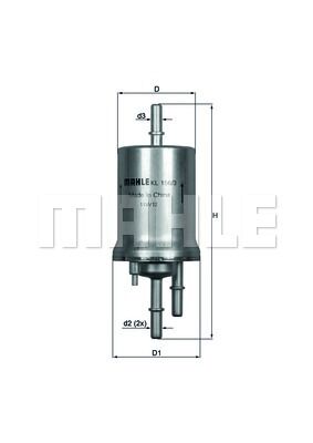 YAKIT FİLTRESİ GOLF V-JETTA III-POLO IV-CADDY III-FABIA II-OCTAVIA II-A3-IBIZA IV-1.4-1.6 16V 4 BAR-MAHLE KL156.3-6Q0201051A-6Q0201051C-6Q0201051J
