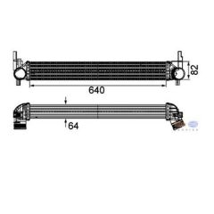 TURBO RADYATÖRÜ INTERCOOLER POLO 09 IBIZA V-FABIA 10 1.2-1.4 640x82x64-MAHLE CI165000P-6R0145805