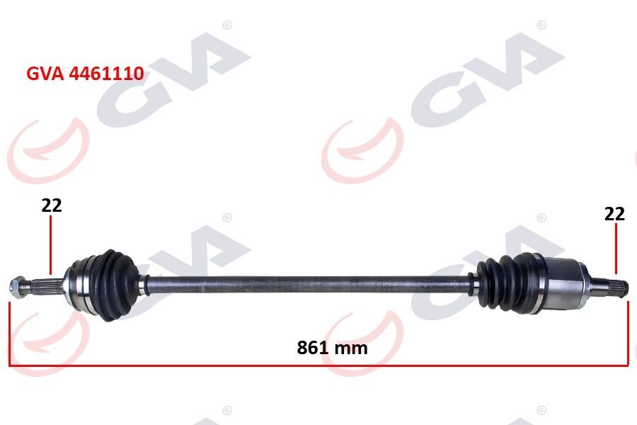 KOMPLE AKS SAĞ SKODA FAVORIT 1.3 89-94 865mm-GVA 4461110-6U0407272F