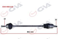 KOMPLE AKS SAĞ SKODA FAVORIT 1.3 89-94 865mm-GVA 4461110-6U0407272F