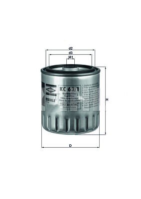 YAKIT FILTRESI MERCEDES OM601 W201 W202 W124 W210 W461 W638 B901 B904-MAHLE KC63.1D-A6010901552