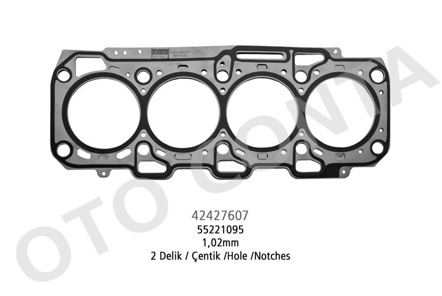 SKC MLS 2 DELİK 1.02mm DOBLO-LINEA-BRAVO II 1.6 DMTJ 16V 198 A2.000-263 A3.000-OTOCONTA 42427607-55221095