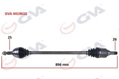 KOMPLE AKS SAĞ DACIA DOKKER 1.5 DCI 12- 896mm-GVA 4419610-391002807R-391006276R-391006130R