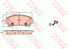 ÖN BALATA MGN IV-SCENIC IV-TALISMAN-ESPACE V 1.2TCe-1.5DCİ-1.6TCe-DCİ 16 18.5x142x56.7 WVA22347-TRW-410606124R-WVA22347