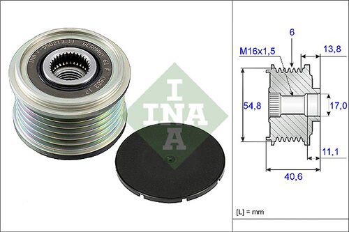 ALTERNATÖR KASNAĞI RULMANLI CLIO III-KNG-MGN II-MODUS-SCENIC-TWNG-NOTE-MICRA-QASHQAI 1.5 DCİ-INA-231004527R-231001043R-231001956R